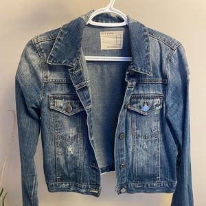 Cropped jean jacket